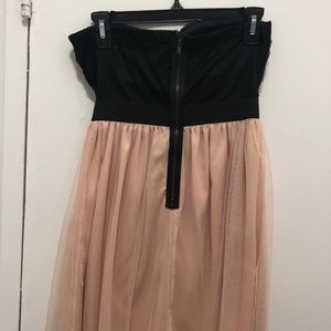 black and pink dress